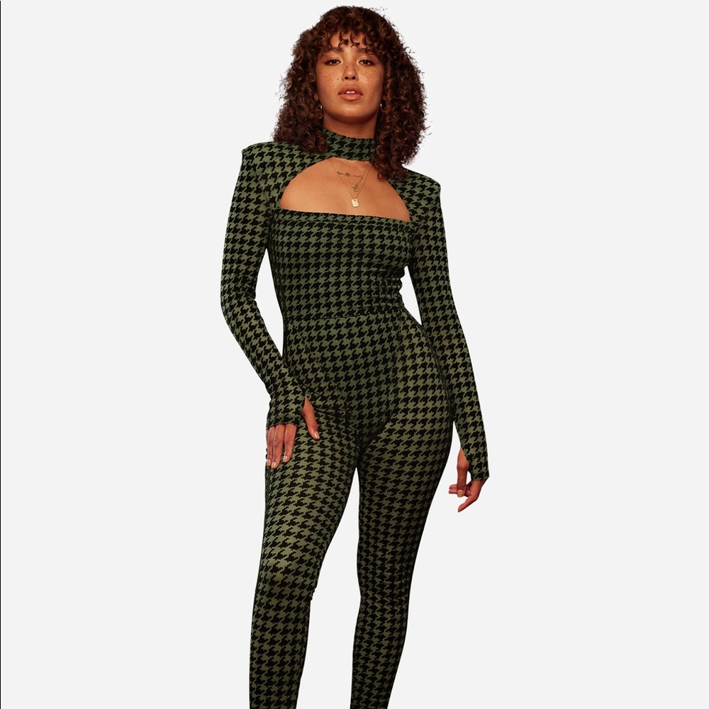 Ivy Park AOP Catsuit - Wild Pine/ Black